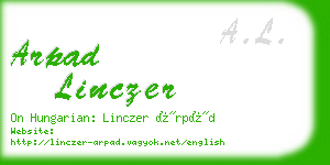 arpad linczer business card